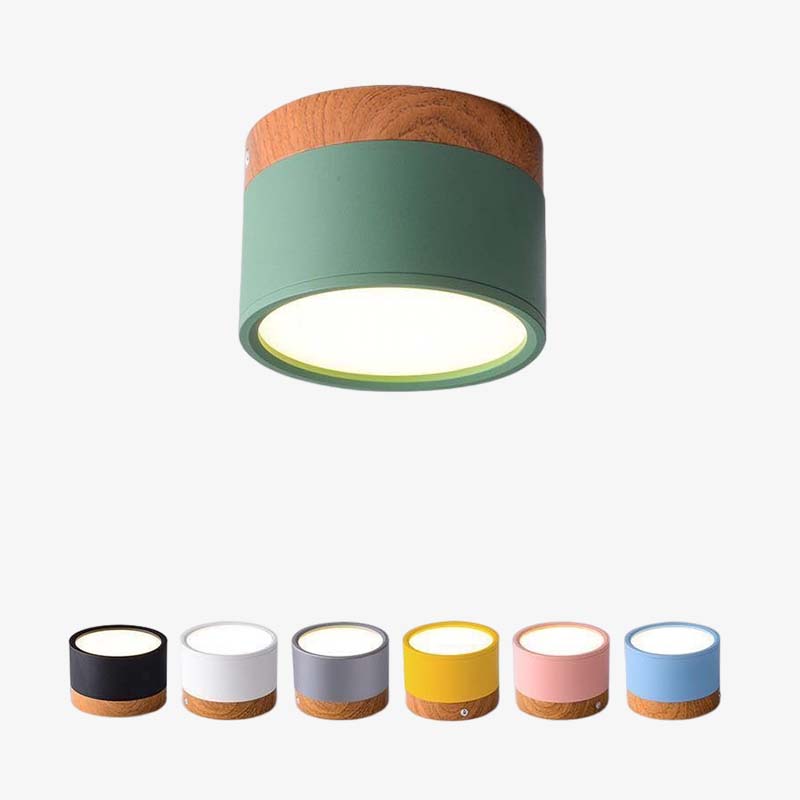 Metal Cylindrical Contemporary Flush Mount Ceiling Light Colours